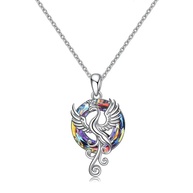 

Dainty Phoenix Bird Necklaces for Women Delicate Crystal Mythological Phoenix Pendant Necklace Engagement Jewelry Gifts