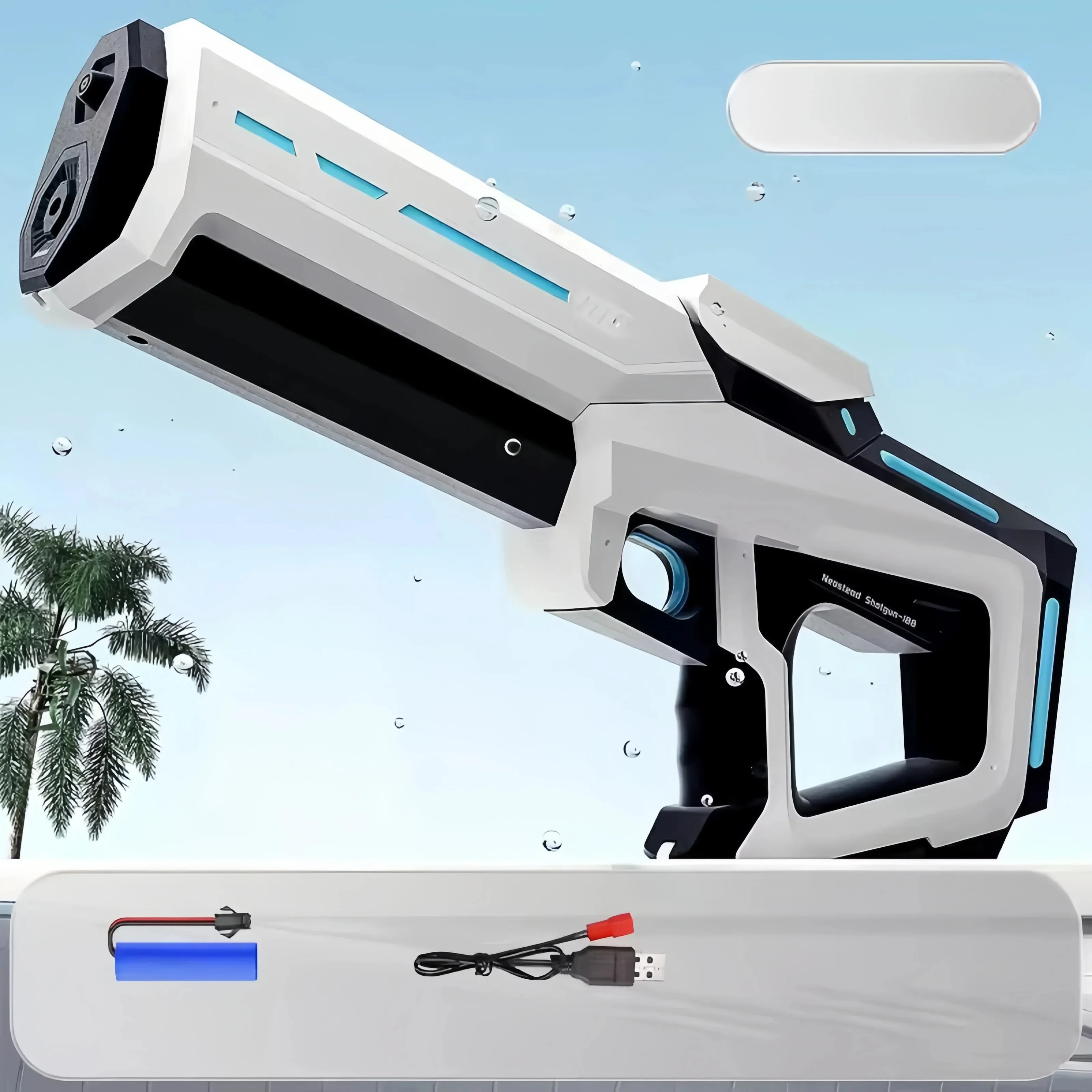 Electric Water Guns for Adults Shooting Toy Automatic Water Suction Water Blasters Summer Outdoor Beach Toy for Boys Kids Game 6