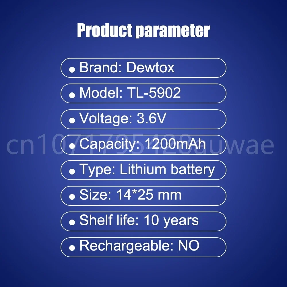 1PCS 3.6V TL-5902 ER14250 LS14250 SL350 Primary Lithium Battery For PNC CNC Machine Tools Alarm Clock Gas Water Meter