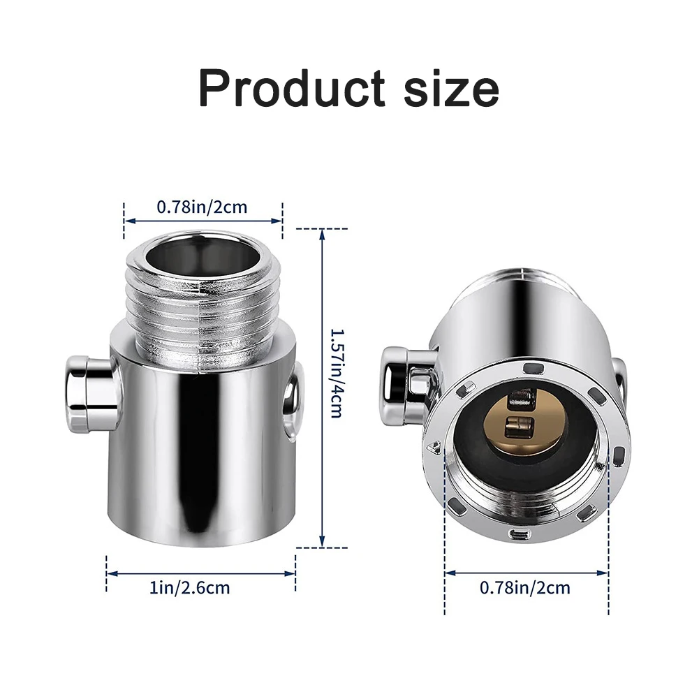 Universal Shut Off Valve Shower Accessories Bidet Sprayer Button Type Shower Head Connector Bathroom Bathing Water Stop Valve