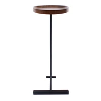 C Shaped End Table Couch Side Table Sofa Tray Table Coffee Table with Metal Frame for Livingroom Bedroom Office 2