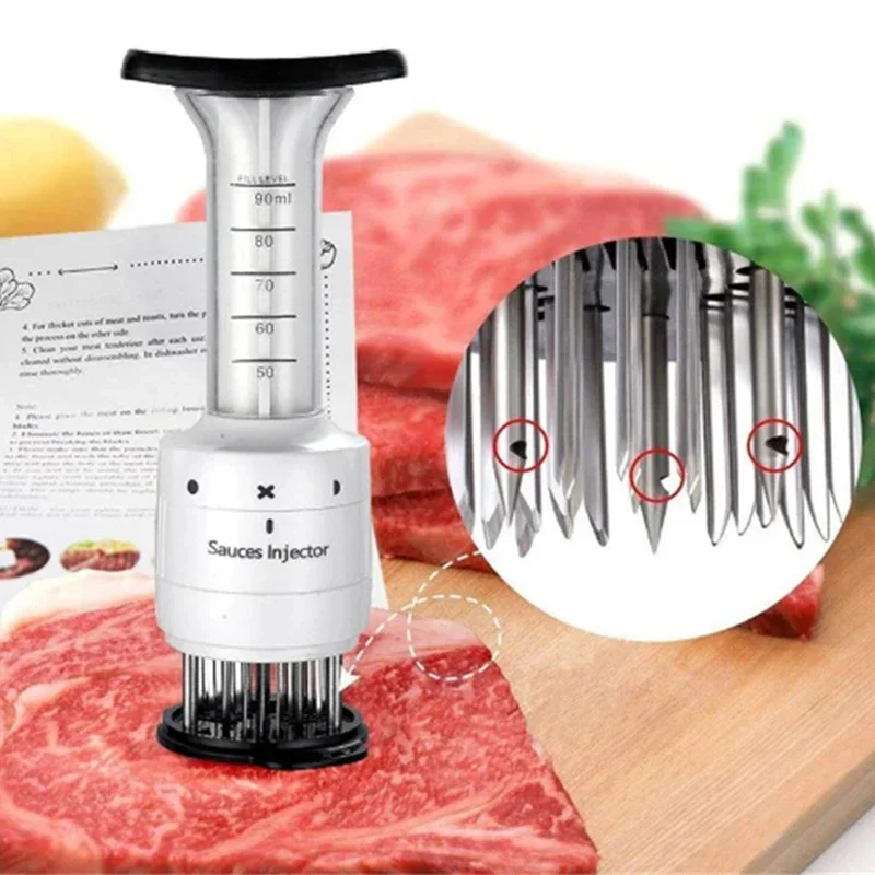 Fleischklopfer mit Marinade-Injektor – Steakhammer für BBQ