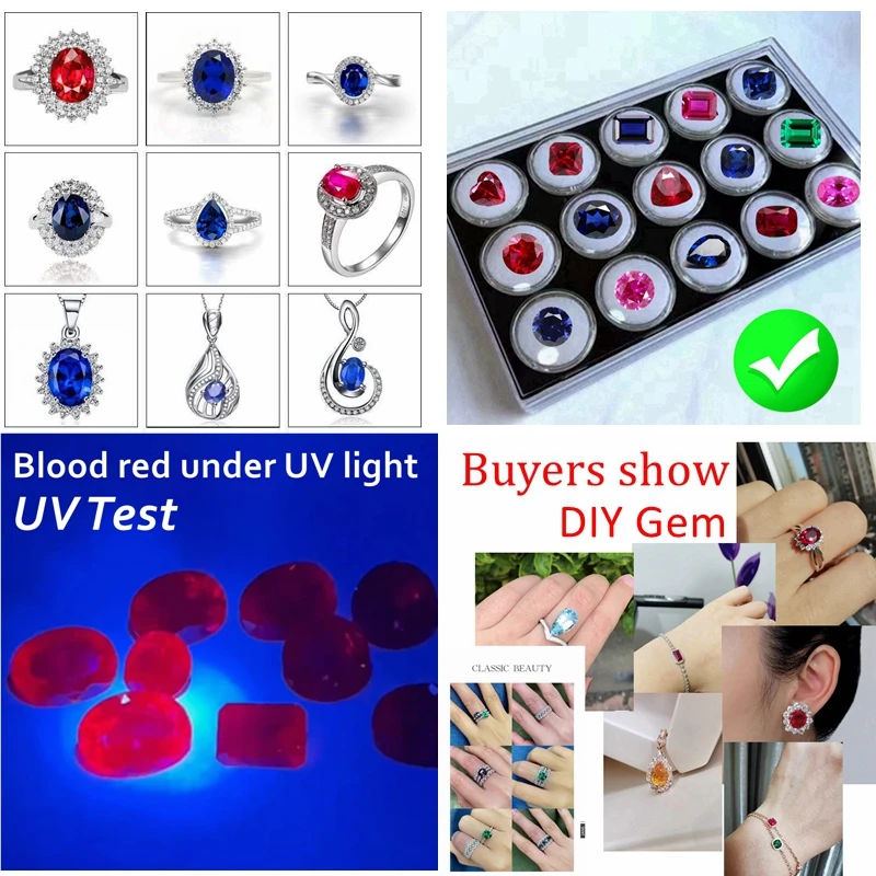 Pretty Ruby Square Cut VVS Bulk Gemstones For Jewelry Making Collection Gifts DIY