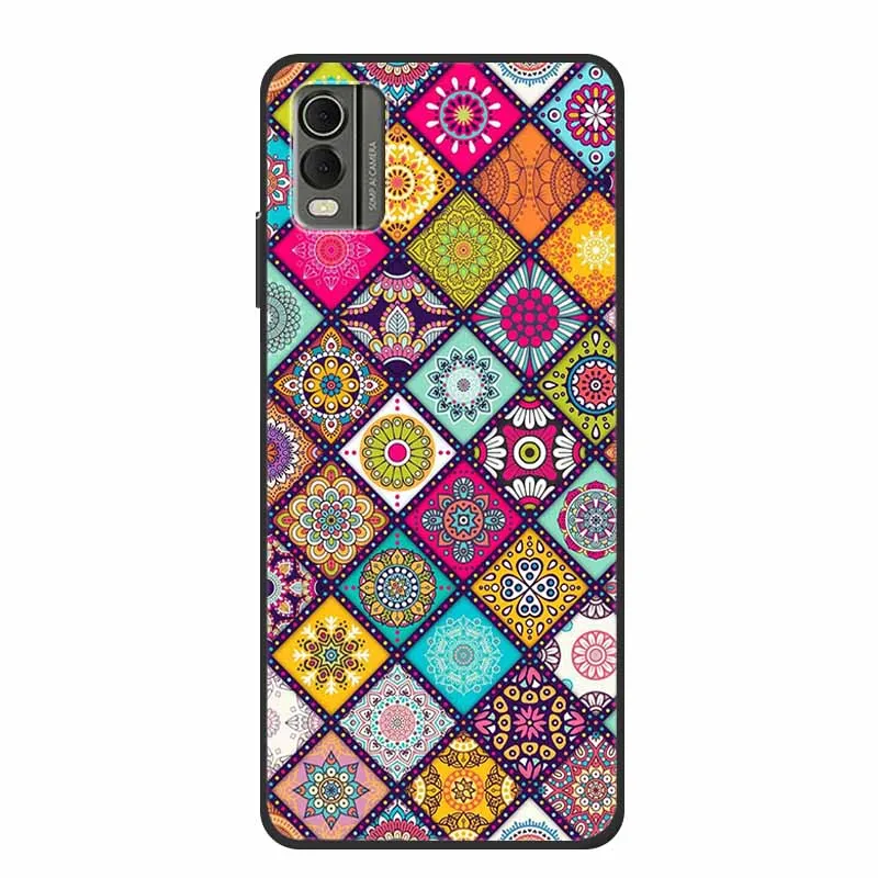 Luxury TPU Soft Silicone Back Cover with Lovely Floral Design - Shockproof Phone Protector