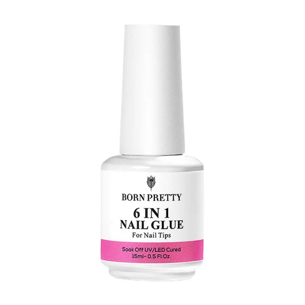 Nail Art Glue Convenient Nail Extension Glue Beauty Supplies DIY Useful 6-in-1 Soak Off UV LED Base Gel Top Coat