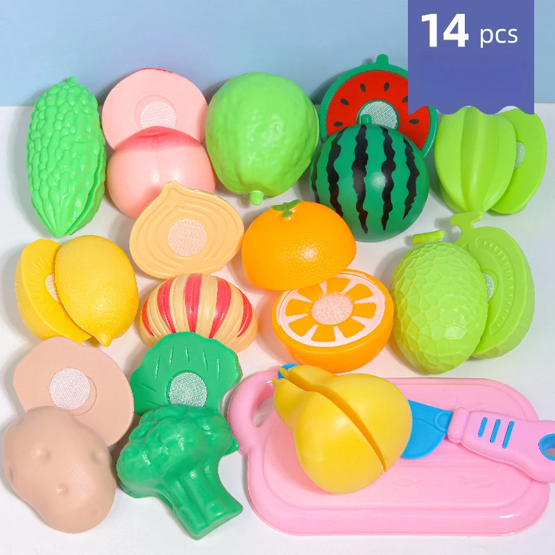 

Simulation Kitchen Toy Fruit and Vegetable Cutting Fun Set To Experience The Fun of Playing House and Improve Hands-on Ability