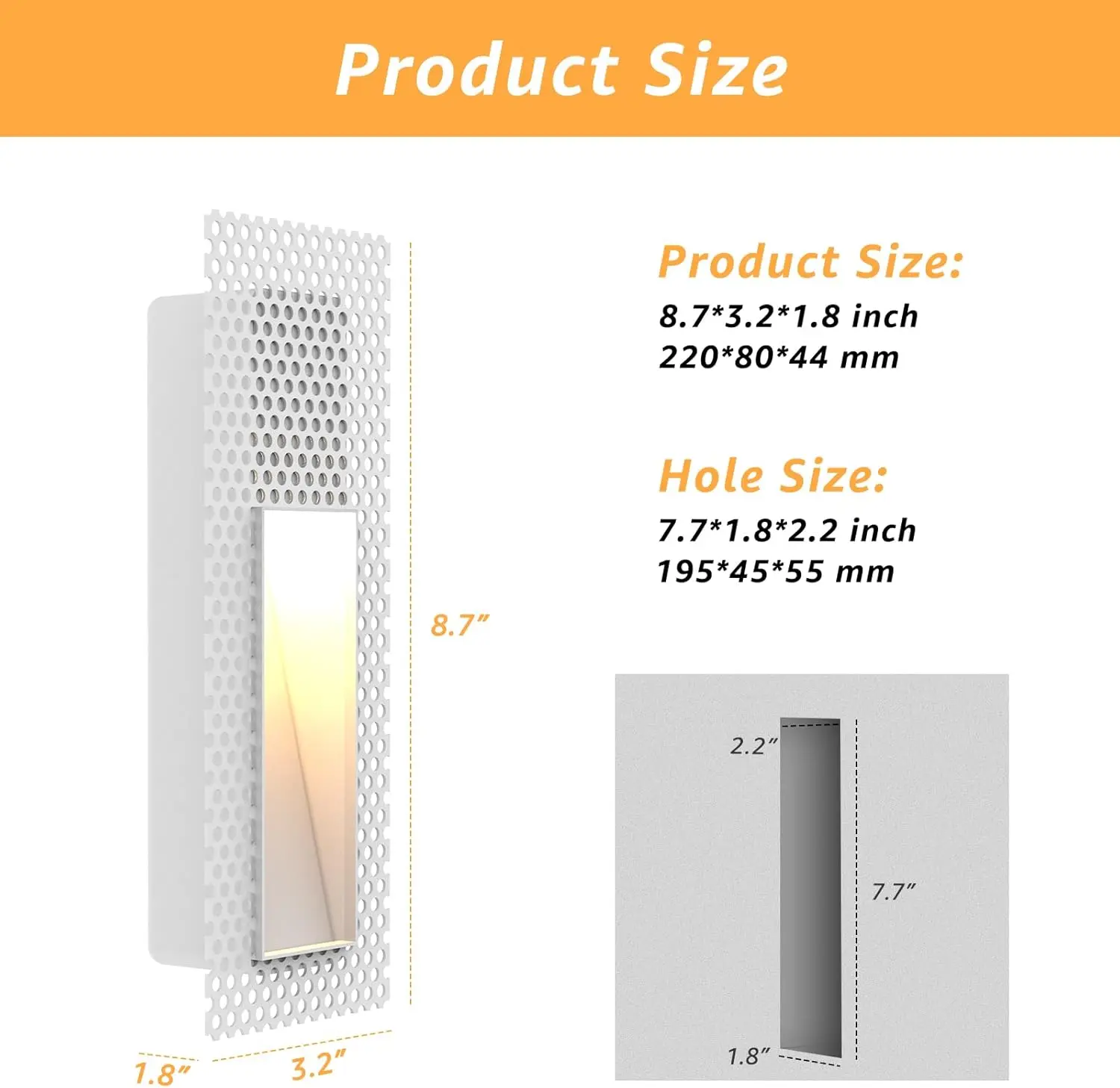 Frameless LED Stair Wall Light 2