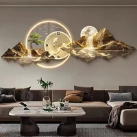 ออกแบบหรูหรานาฬิกาแขวนผนังห้องนั่งเล่น LED ความงาม Minimalist Wall นาฬิกาเงียบแฟชั่น Nordic Horloge Murale ตกแต่งบ้าน 5