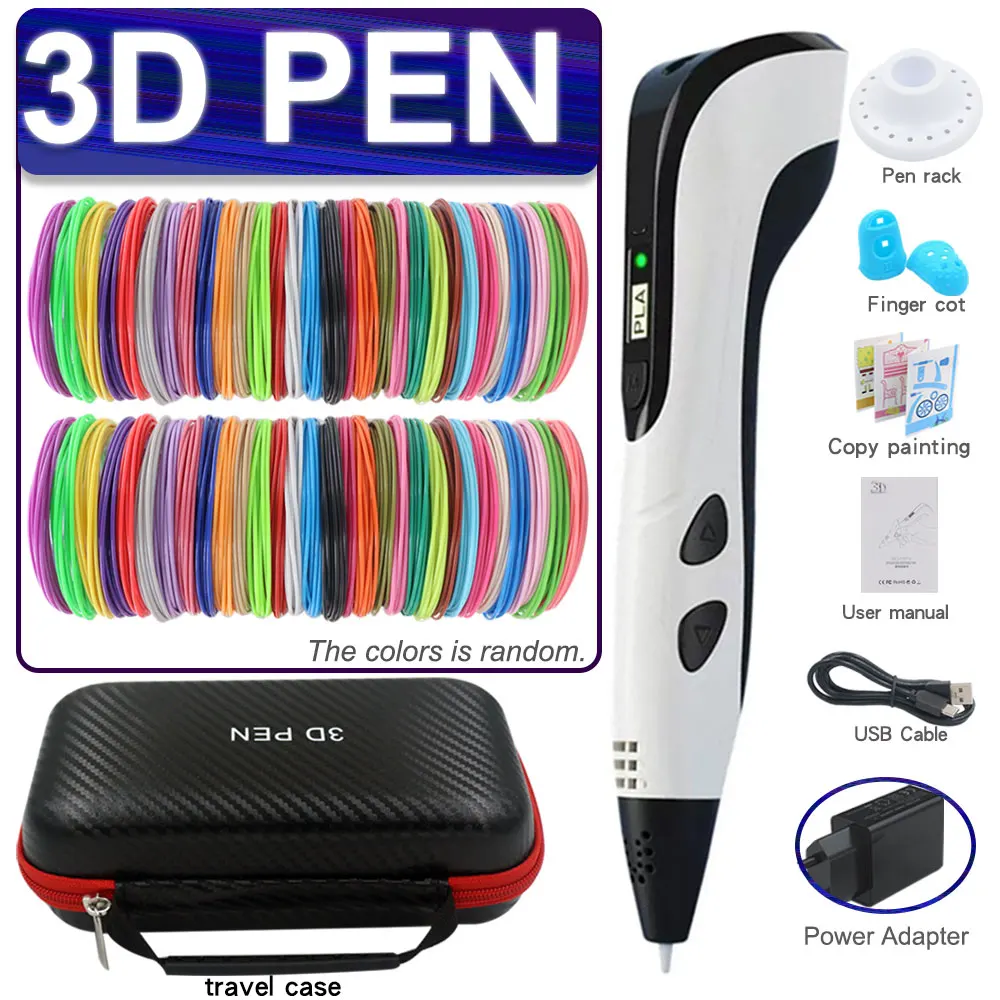 3D Doodle Pen with Filament Refill - LCD Screen 3D Drawing Pen