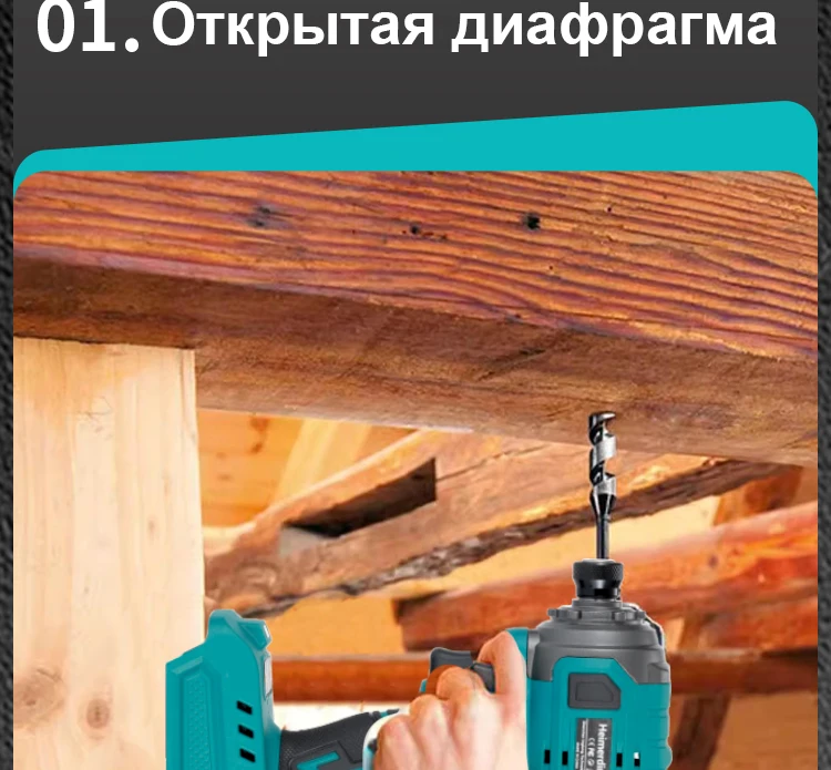 Бесщеточный аккумуляторный ударный гайковерт Heimerdinger, 1/4 дюйма ...