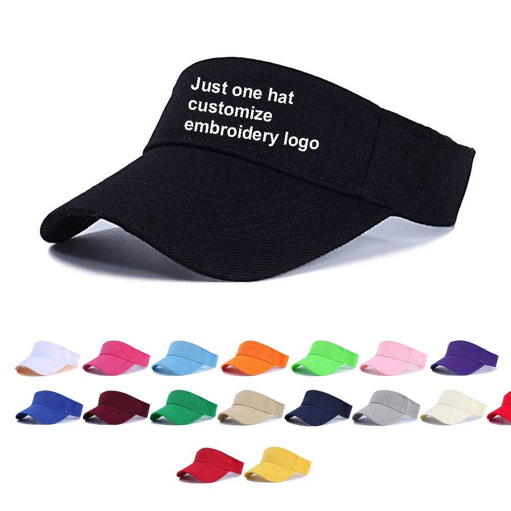 

Custom Logo Summer Empty Top Sun Hats For Women Golf Tennis Caps For Men Adjustable Baseball Cap Unisex Visor Beach Hat