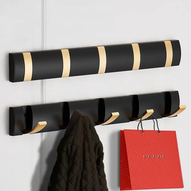 Nordic Folding Wall Hanger Waterproof  Bath Hook Coat Clothes Towel Holder Bathroom Kitchen Accessories Max Bearing Weight 30kg 32cm free punch coat hook hanger bathroom towel coat hook wall mounted spade bathroom hook bathroom decoration accessories