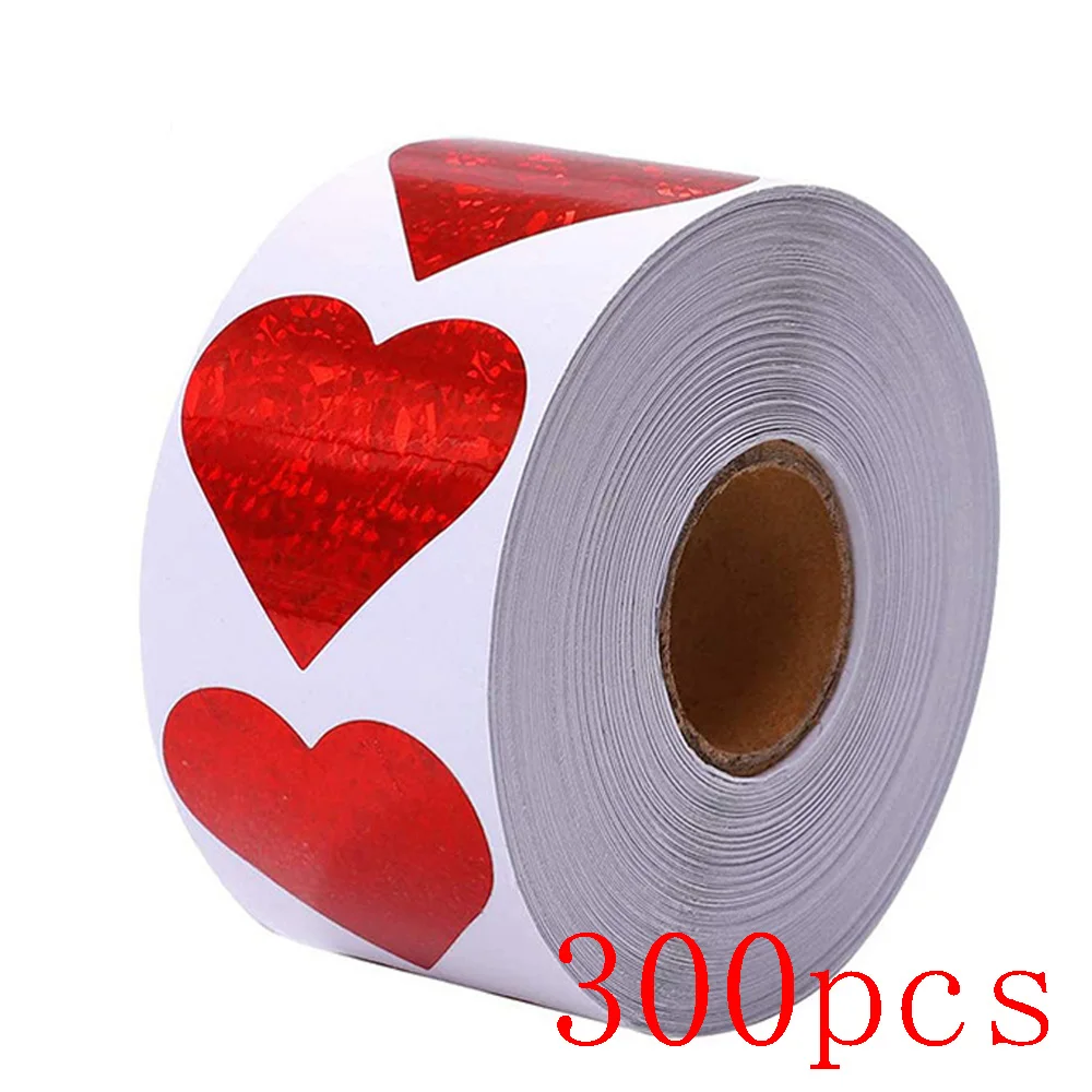 50-500 Piece Gay Pride Stickers Love Pride Rainbow Stickers Love Heart Baking Sticker 1Inch Love Rainbow Heart Shaped  Tape 