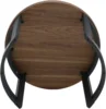 Round Wood Coffee Table 23.5" Farmhouse Rustic Small Circle Living Room Coffee Table, End Table Sofa Side Table, Brown Walnut 6
