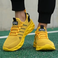 Men Shoes Comfortable Unisex Sneakers Breathable Couple Running Shoes Women Tennis Sports Shoe Size 37-47 Yellow Walking Sneaker - Image 6