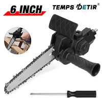 6-Inch Electric Drill Conversion Electric Chain Saw Adapter Tool, Home Portable Mini Chainsaw,Woodworking Trimming/Cutting Tools 1