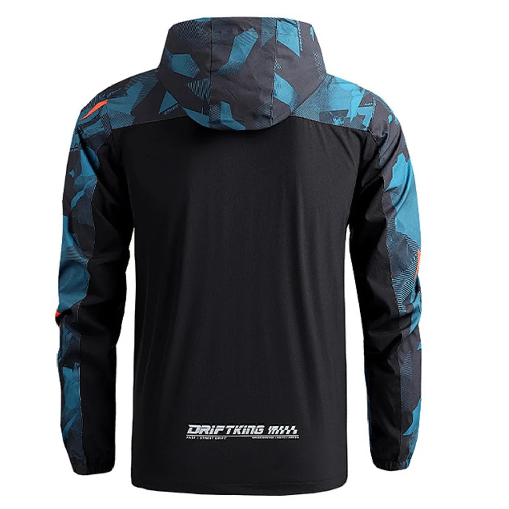 Men's Spring and Autumn Mountaineering Coat Thin Casual Quick Drying Windbreaker Outdoor Sports Hooded Jacket_voghion.com