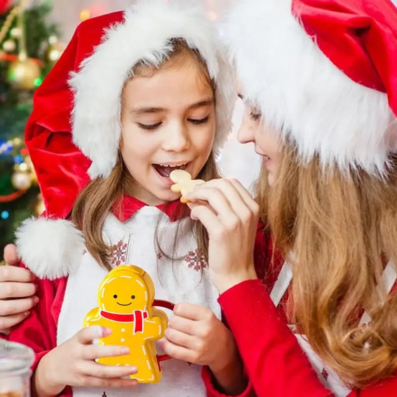 

Кружка для имбиря Рождественская кофейная кружка с соломинкой Новинка Керамические Имбирные чашки для рождественского кофе забавные чашки с ручкой