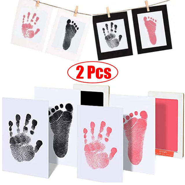 Baby Footprint Handprint Imprint Safe Non-Toxic Newborn Babies No Touch  Skin Inkless Ink Pads Kits