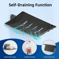 2026 Aluminum Alloy Soap Holder Bathroom Soap Dish With Drain Water Wall Mounted Soap Box Bathroom Accessories