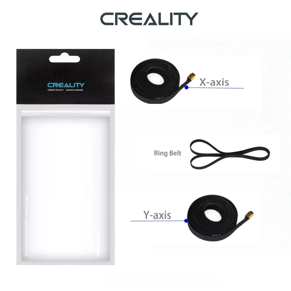 Creality Ender 3 V3 SE X+Y-Achsen-Synchronisierungsriemensatz mit Ring-Zahnriemen, hochpräzises Ersatzdrucker-Originalzubehör