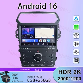 Para Ford Explorer 5 2011-2019 Android 15 Radio de coche navegación Carplay GPS reproductor Multimedia WiFi + 4G estéreo unidad principal automática QLED 1