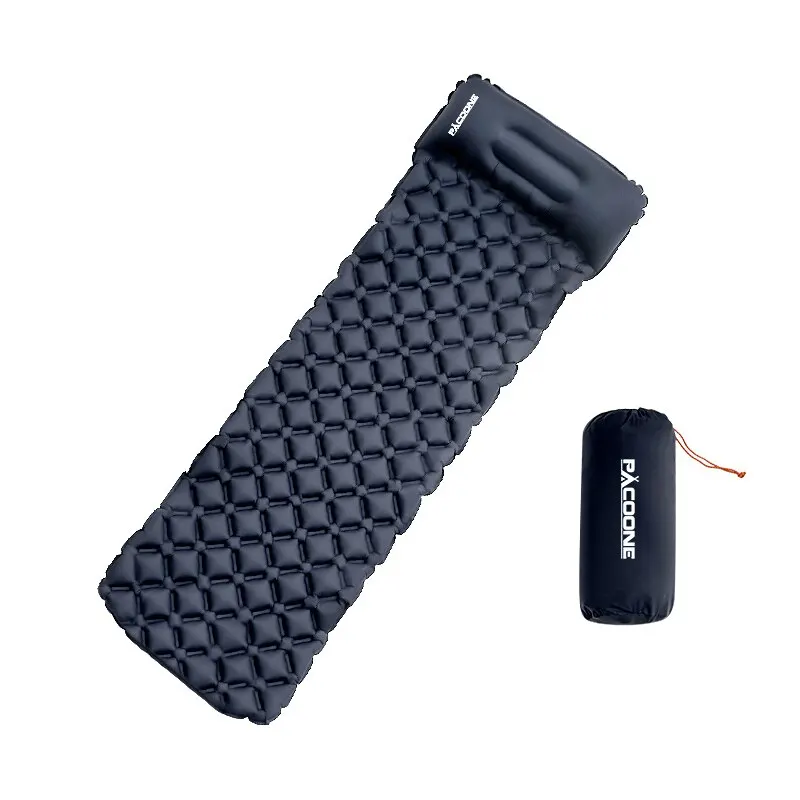 Inflatable Mattress Outdoor Camping Sleeping Pad Folding Sleep Mat Beach Inflat Mattress Pillows Ultralight Air Mat Travel Hiking