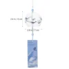 Portable Fan Glass Wind Chimes Coasters Decorative Pagoda Blue Japanese Hanging 5