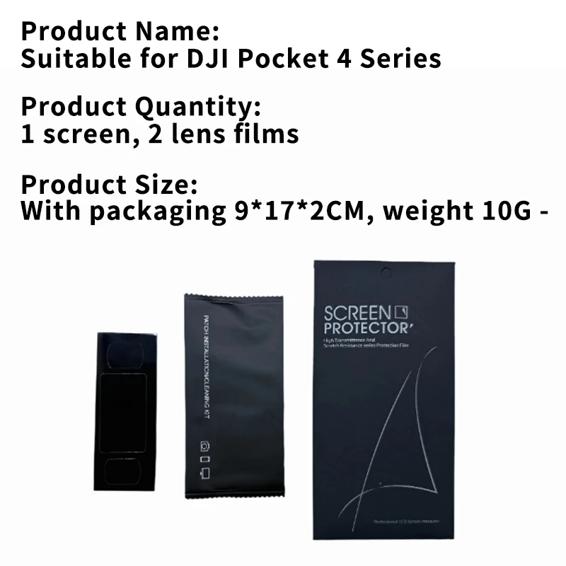 DJI Pocket 4 스크린 렌즈용 나노 AR 스크린 보호 필름, 눈부심 방지, 스크래치 방지, 초투명 보호 필름.
