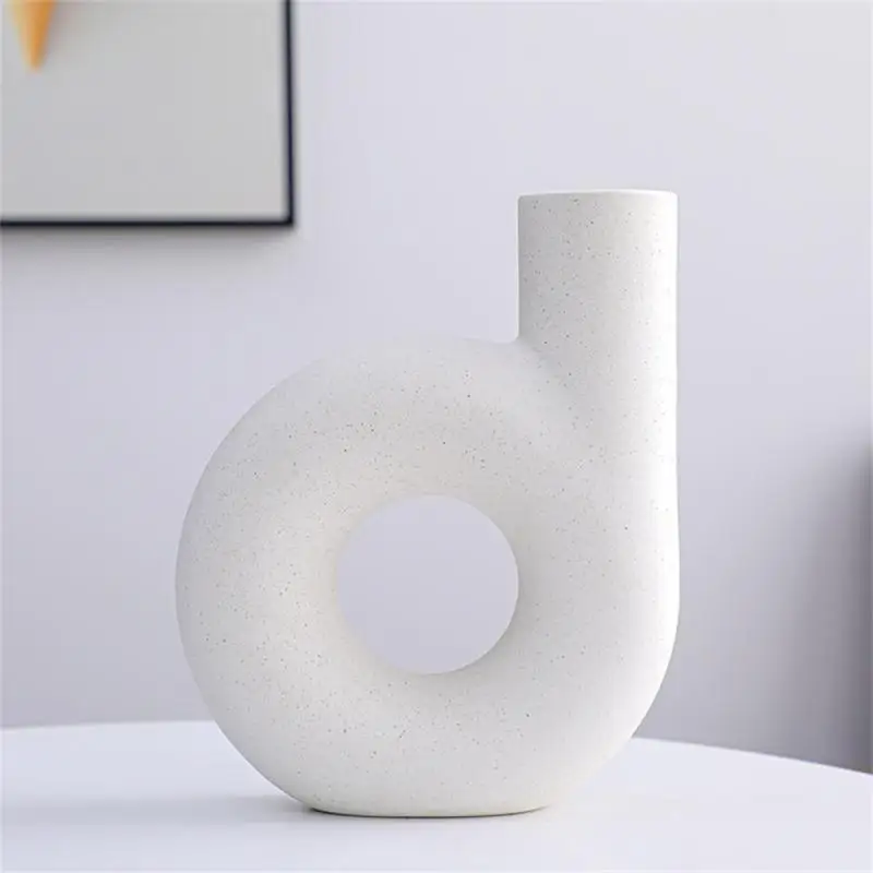 

Creative Decorative Flower Arrangement Ceramic Ornaments Modern Appearance Perfect Decorative Flower Vases Nordic Ins Style