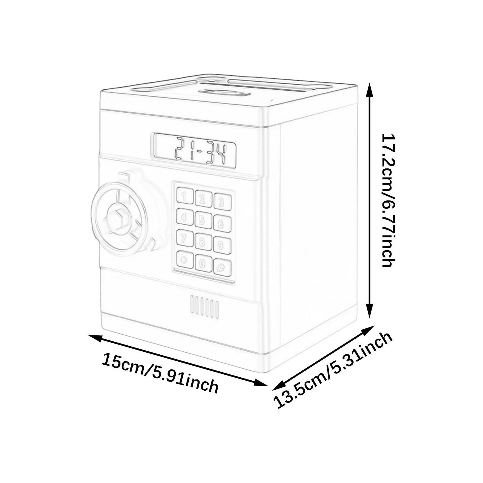 Piggy Bank for Saving Box Portable Lightweight with Password Automatic Roll