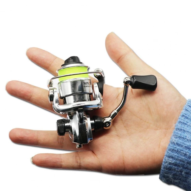 Mini 100 Pocket Spinning Fishing Reel Fishing Tackle Small Spinning Reel  4.3:1 Metal Wheel Pesca Small Reel with 100m Line - AliExpress