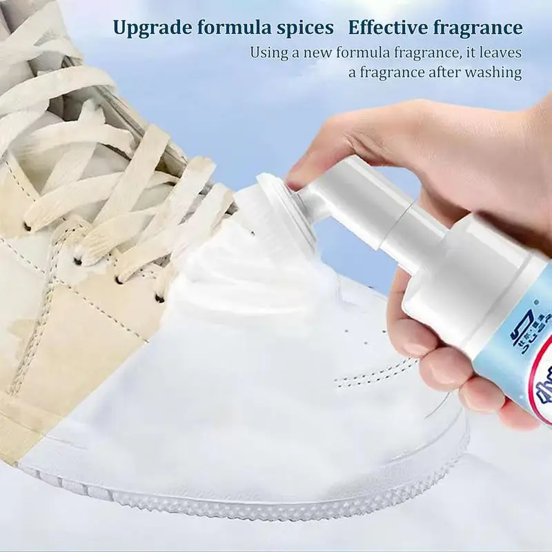200ML Portable White Shoe Foam Cleaner Shoe Cleaner with Brush Shell Shoes Sneaker Cleaning Accessories Shoes Cleaning Agent 4