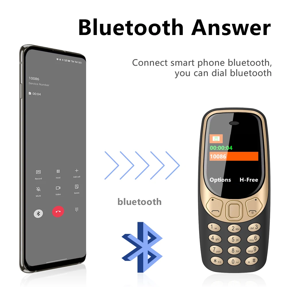 SERVO Q3308 PRO 3 SIM Standby Small Mobile Phone Bluetooth Dialer Magic Voice Call Recording FM Super Mini Cellphones For Backup