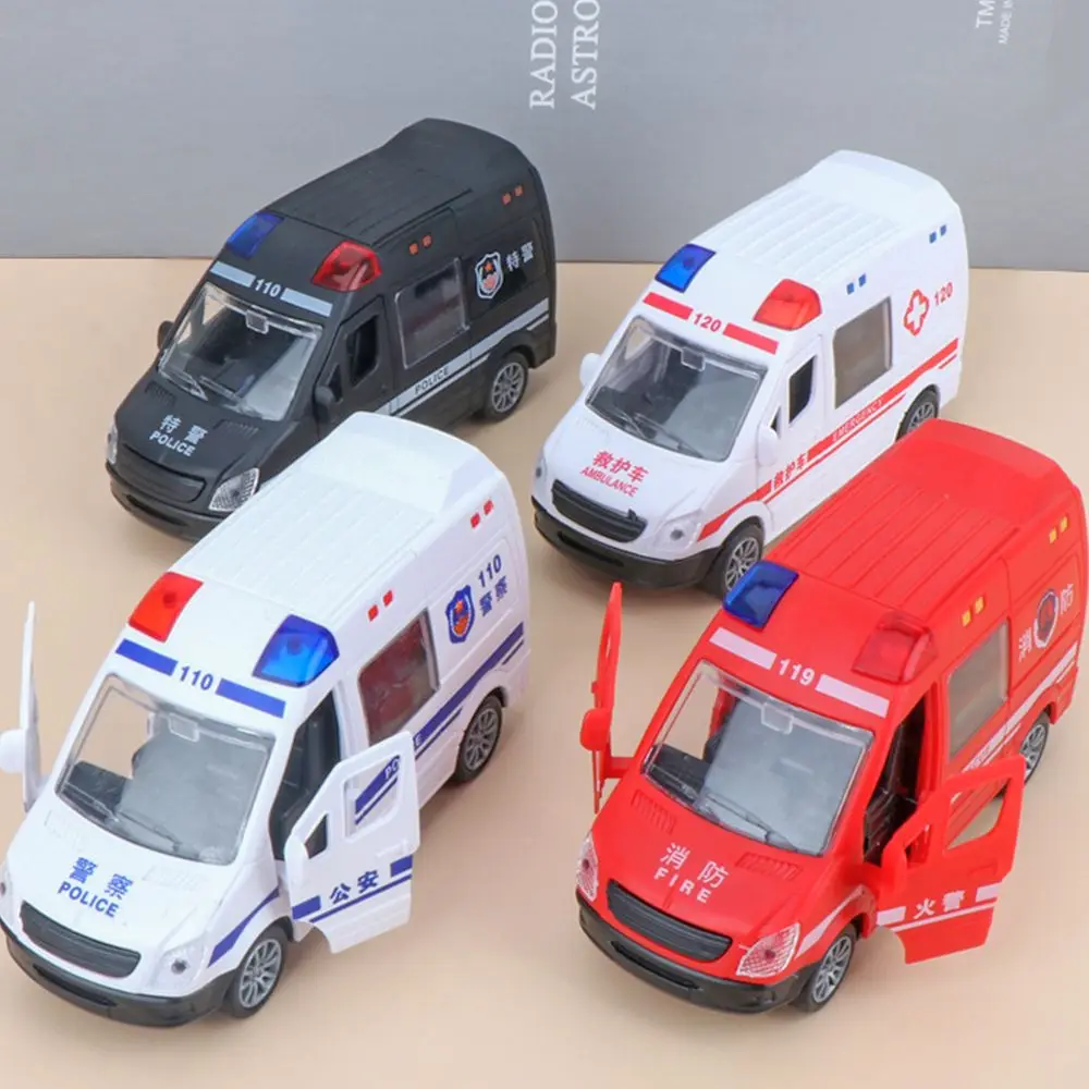 Battery Required Smooth Surface Coasting Children Boy Gift Police Car Fire Truck Ambulance Inertial Car Toy Car Model