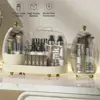 Rotating Clear Makeup Organizer with Lid,Large Capacity Cosmetic Display Case,Bathroom Countertop or Dresser 2