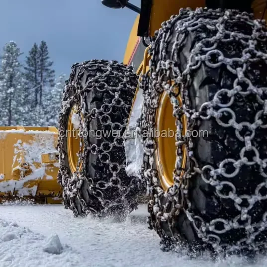 23.5r25 wheel loader tyre snow chain used in snowice muddy