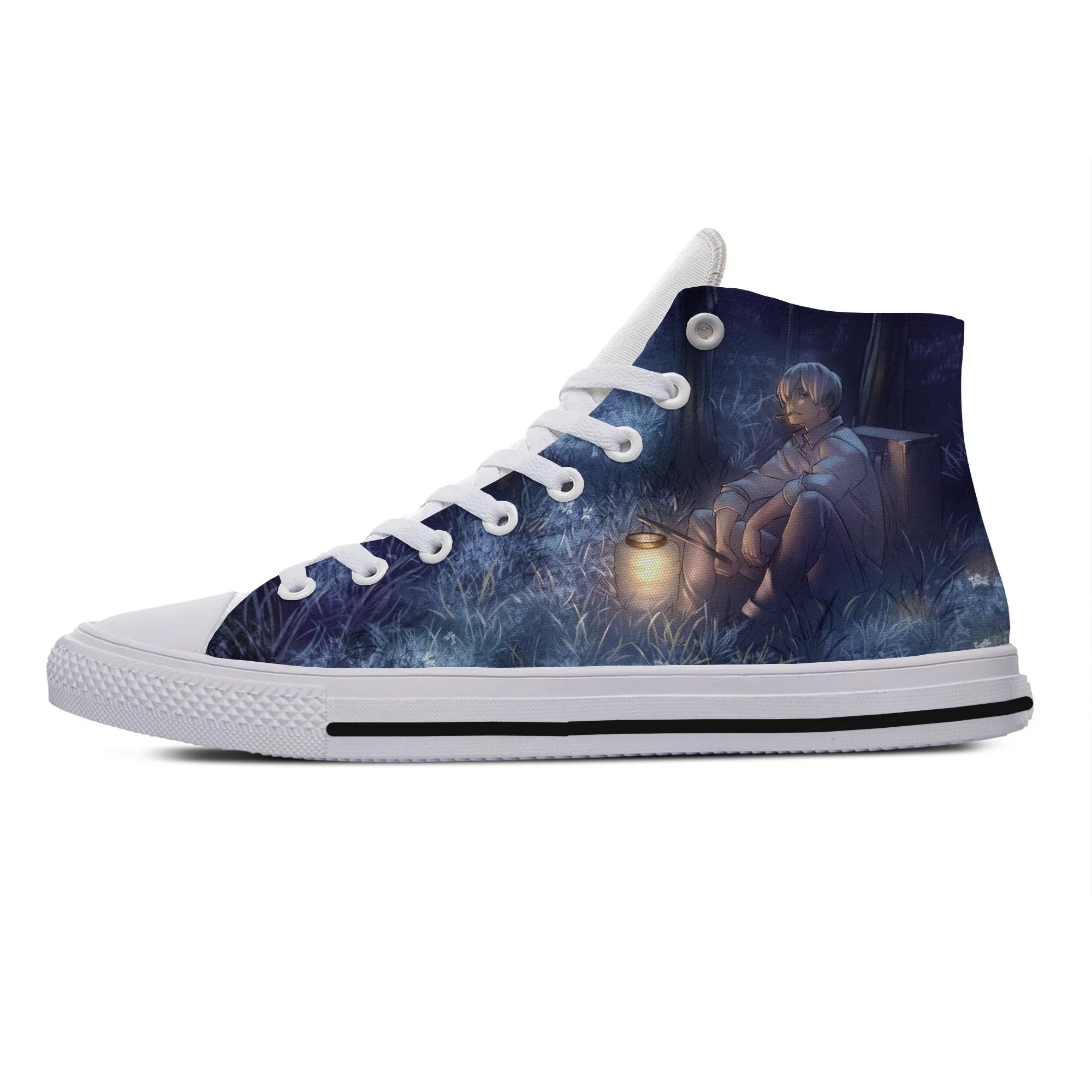Hot Cool Fashion Summer Funny Cartoon High Quality Sneakers Casual Shoes Men Women  Anime Mushishi High Top Classic Board Shoes
