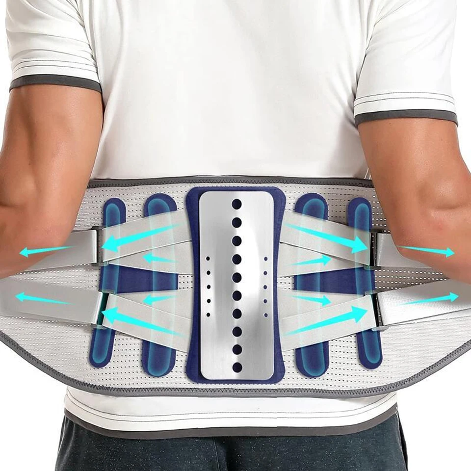 Newest Widen Steel Keel Waist Back Pain Brace Spine Support Lumbar Herniated Disc Sciatica Orthopedic Posture Corrector Belt Men