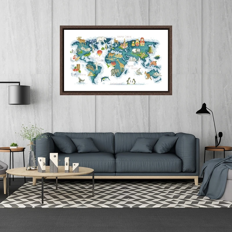 World is waiting cross stitch kit cotton thread 18ct 14ct 11ct unprint canvas stitching embroidery DIY wall decor
