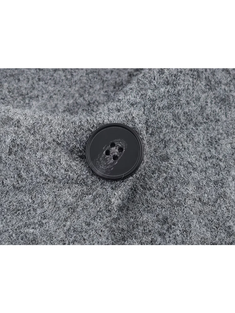 2025 Autumn Women Solid Round Neck Lace Up Sweaters Cardigan Winter Chic Split Long Sleeve Knit Casual Loose Warm Outerwear