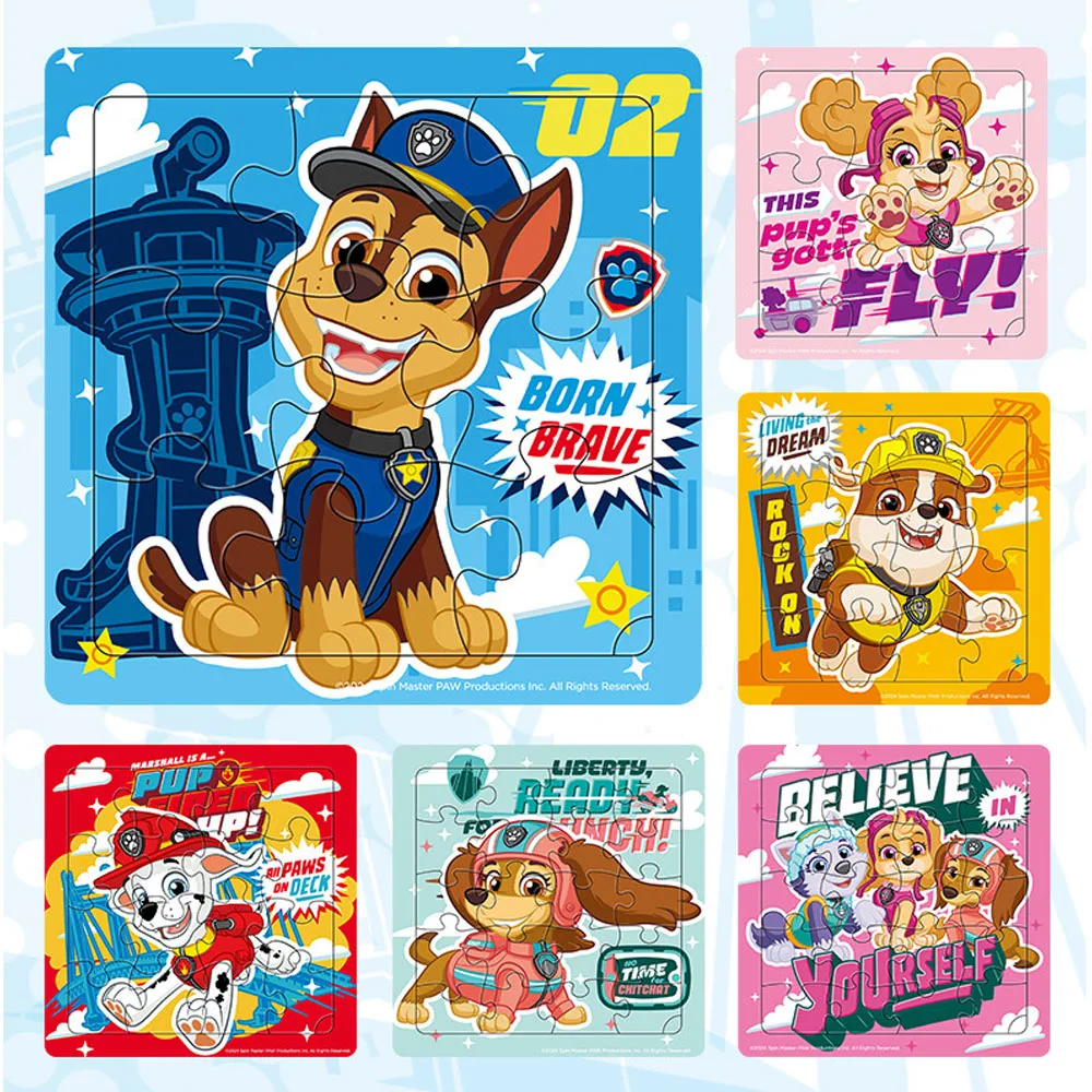6 Stile/Set Paw Patrol Puzzle Spiele Baby Frühes Lernen Pädagogisches Spielzeug Kinder Cartoon Nette Fahrzeug Puzzles Kinder Geschenk