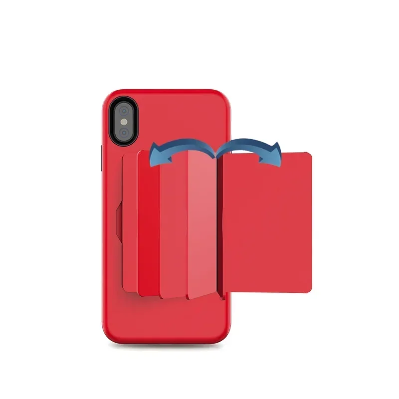 Candy Color Flip Armor Card Slot Phone Case Cover