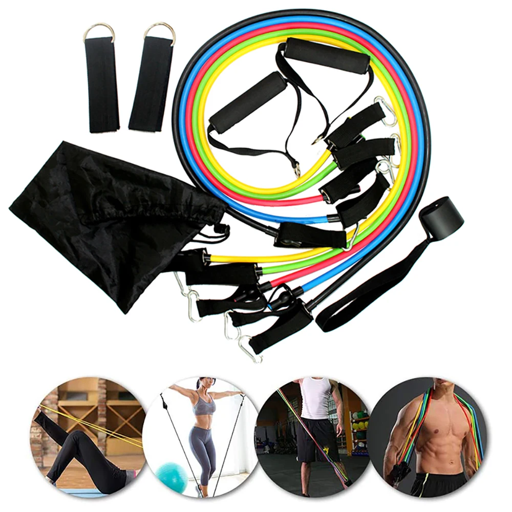 

Resistance Bands Set, Exercise Bands with Door Anchor, Handles, Waterproof Carry Bag, Legs Ankle Straps for Resistance Training