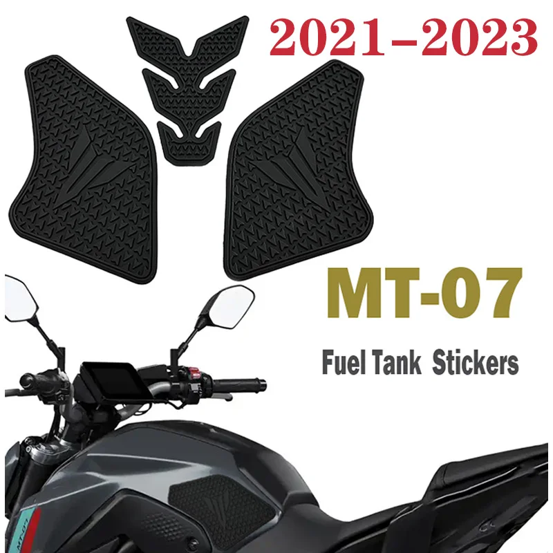 Motorcycle Sticker Motorcycle Non-slip Side Fuel Tank Stickers Waterproof Pad Rubber Sticker For YAMAHA MT07 MT-07 mt 07