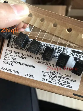 100nF 160V VISHAY-ERO MKP1837 0.1UF 160V &plusmn;1% P = 5mm Black Film Capacitor 1837 MKP 104 100NF Copper foot New 5pcs/10pcs