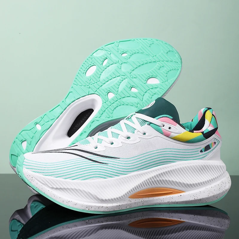 Men's New Professional Carbon Plate Sports Training Summer Running Shoes Outdoor Non-slip Shock-absorbing Tennis Shoes