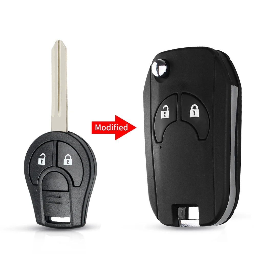 2 Button Flip Folding Remote Car Key Case Shell Fob Cover For Nissan Cube Micra Qashqai Juke Altima Maxima