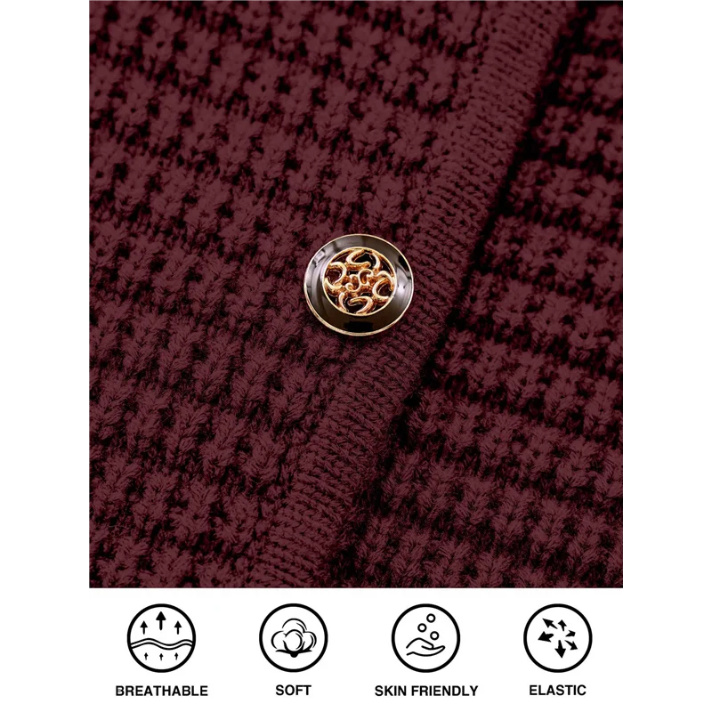 B50B-여성 니트 가디건 스웨터 가을 패션 긴 소매 버튼 다운 트렌디 캐주얼 재킷 겨울 옷