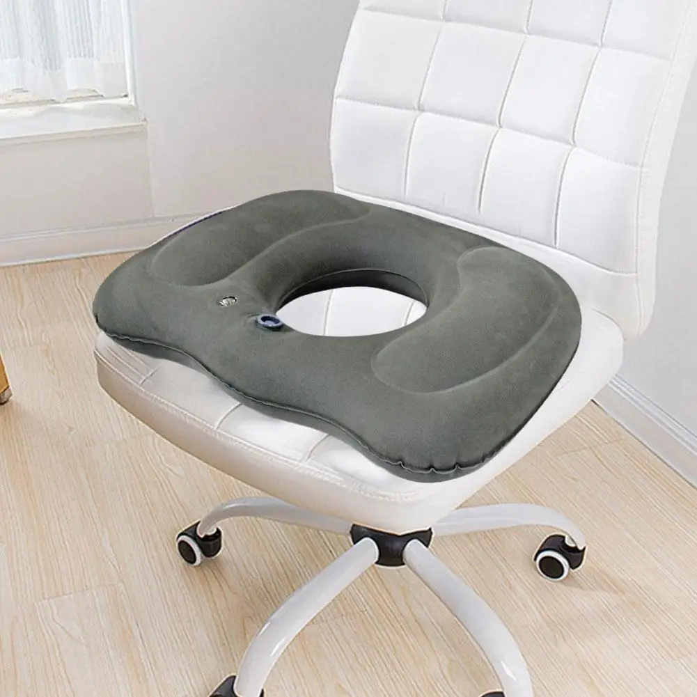 Flocked Buttock Pad Prostate Coccyx Hemorrhoid Sciatica Seat Donut Seat Cushion Inflatable Massage Pillow Chair Seat Cushion 4